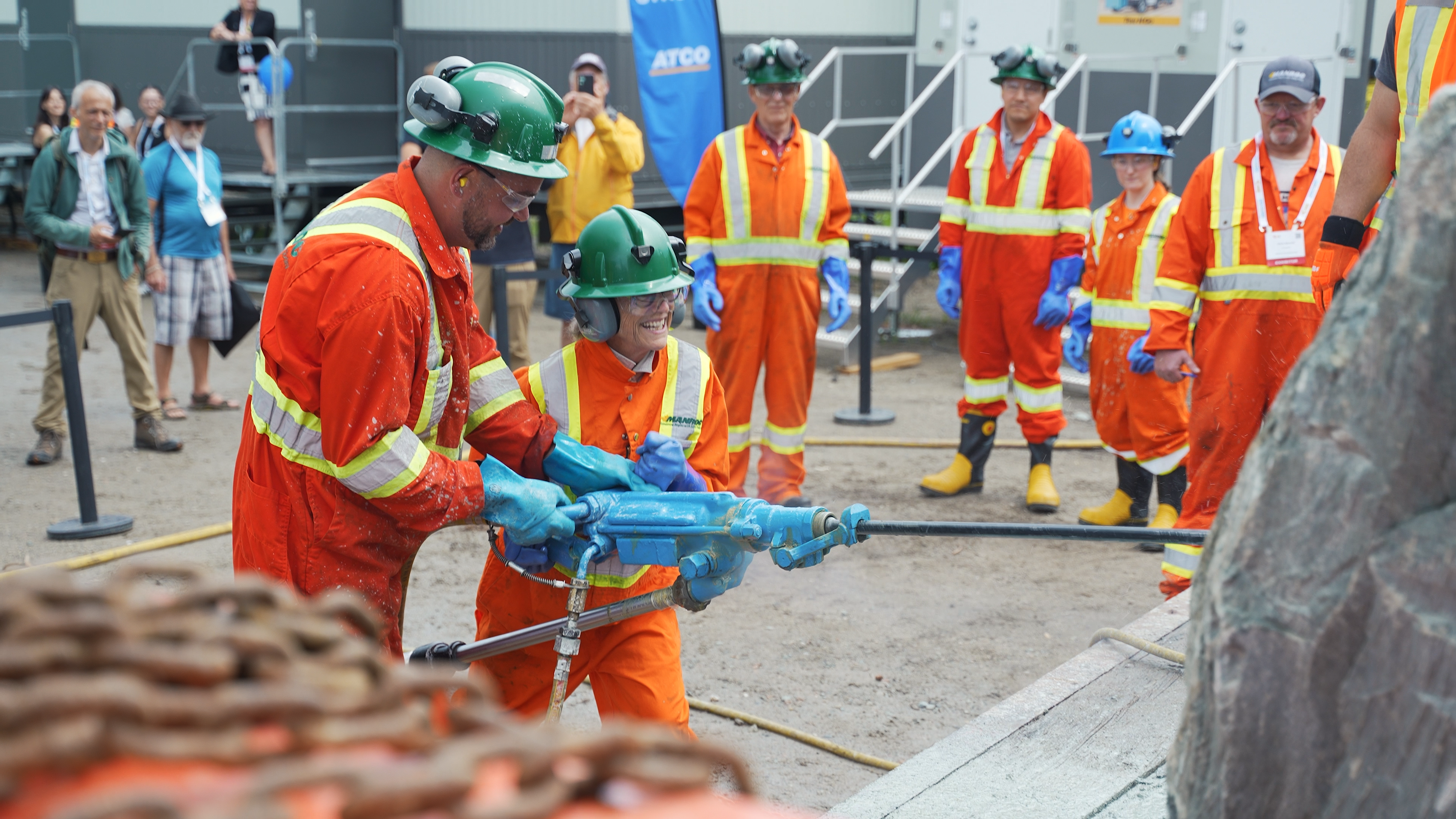 Jackleg drilling at the Canadian Mining Expo